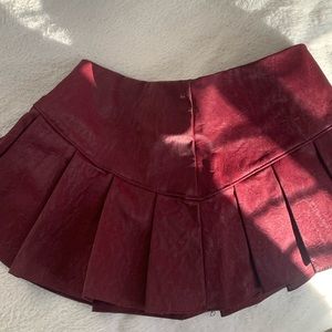 Forever21 faux leather miniskirt in maroon
